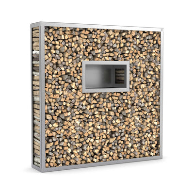 Creasteel Kaminholzregal mit Rueckwand_Edelstahl