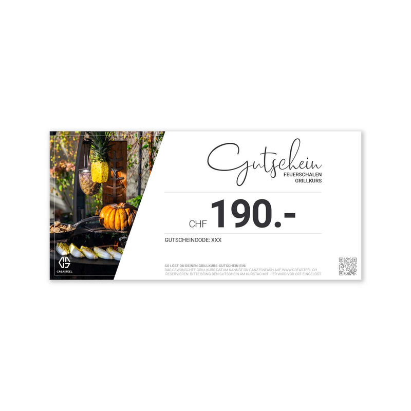 Digitaler Geschenk-Gutschein Grillkurs