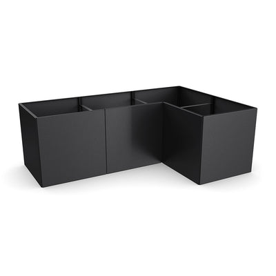 Hochbeet Bausatz mit Handlauf L-Form, Aluminium Pulverlack