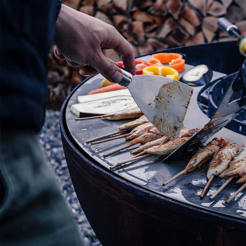 Grillplatte vollflächig rund 100, Edelstahl