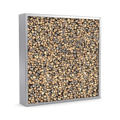 kaminholz aufbewahrung edelstahl Kaminholzregal mit Seiten- und Rückwand aus Edelstahl