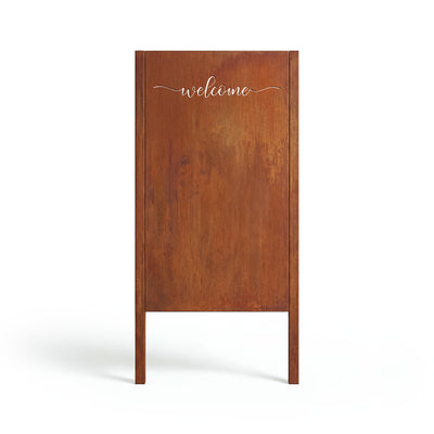 Privacy screen Welcome, patina