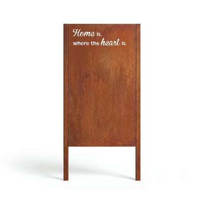 Privacy screen Home is where the heart is, patina