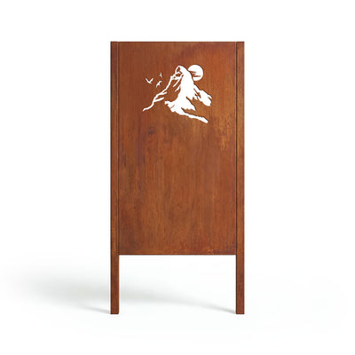 Matterhorn privacy screen, patina