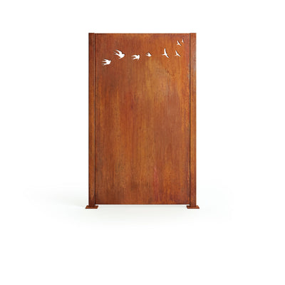 Privacy screen Birds, patina