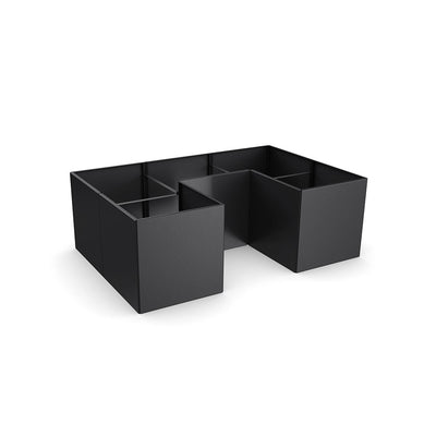 Hochbeet Bausatz mit Handlauf U-Form, Aluminium Pulverlack