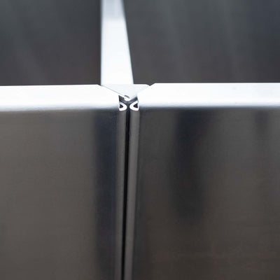 Hochbeet Bausatz mit Handlauf L-Form, Aluminium Pulverlack