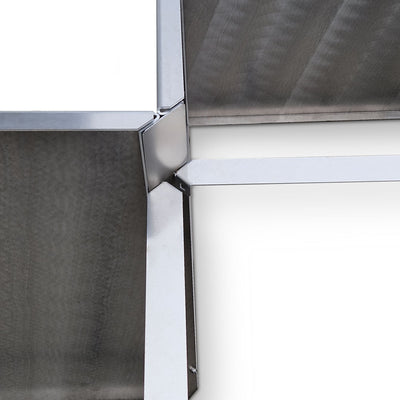 Hochbeet Bausatz mit Handlauf U-Form, Aluminium Pulverlack