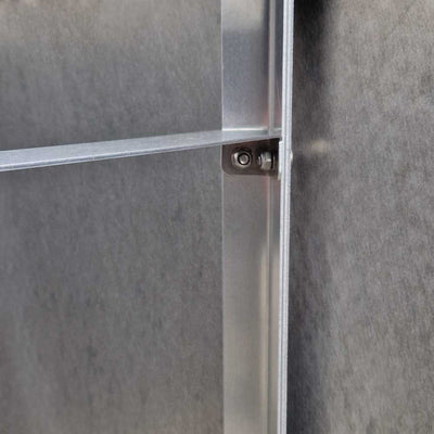 Hochbeet Bausatz mit Handlauf L-Form, Aluminium Pulverlack