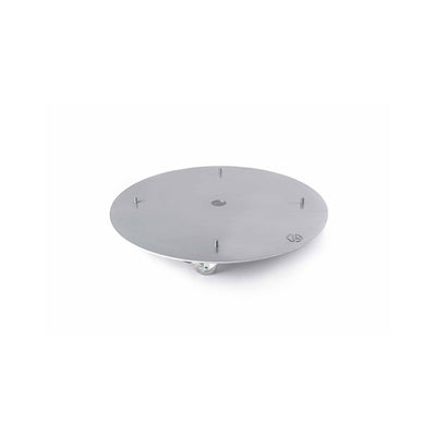 Round Fire Pit Cart, Stainless Steel