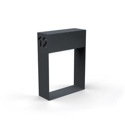 Doppelbriefkasten horizontal mit Schriftzug, Pulverlack