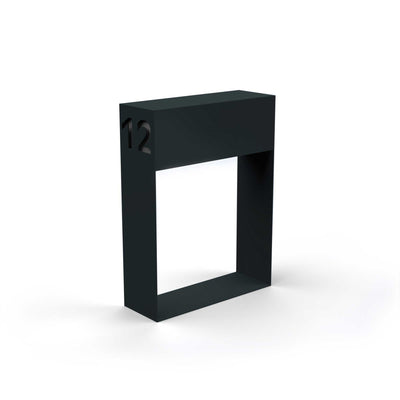 Doppelbriefkasten horizontal mit Schriftzug, Pulverlack