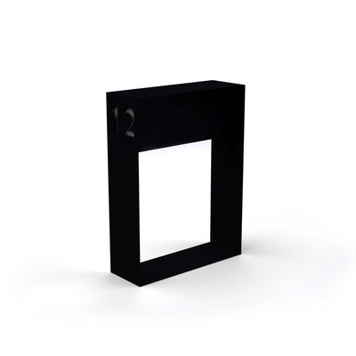 Doppelbriefkasten horizontal mit Schriftzug, Pulverlack